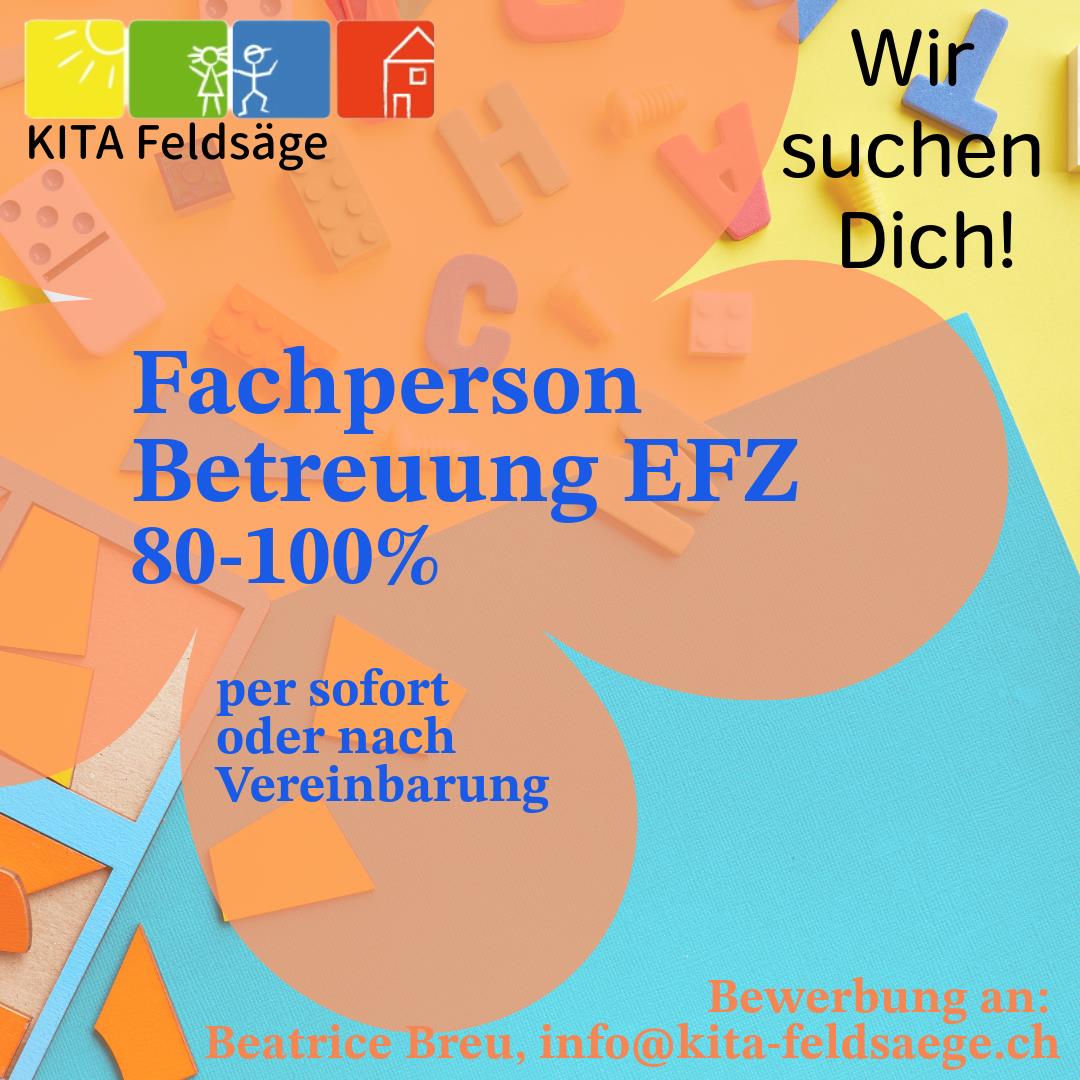 Kitajob als Fachperson Betreuung, 80-100%, Liestal